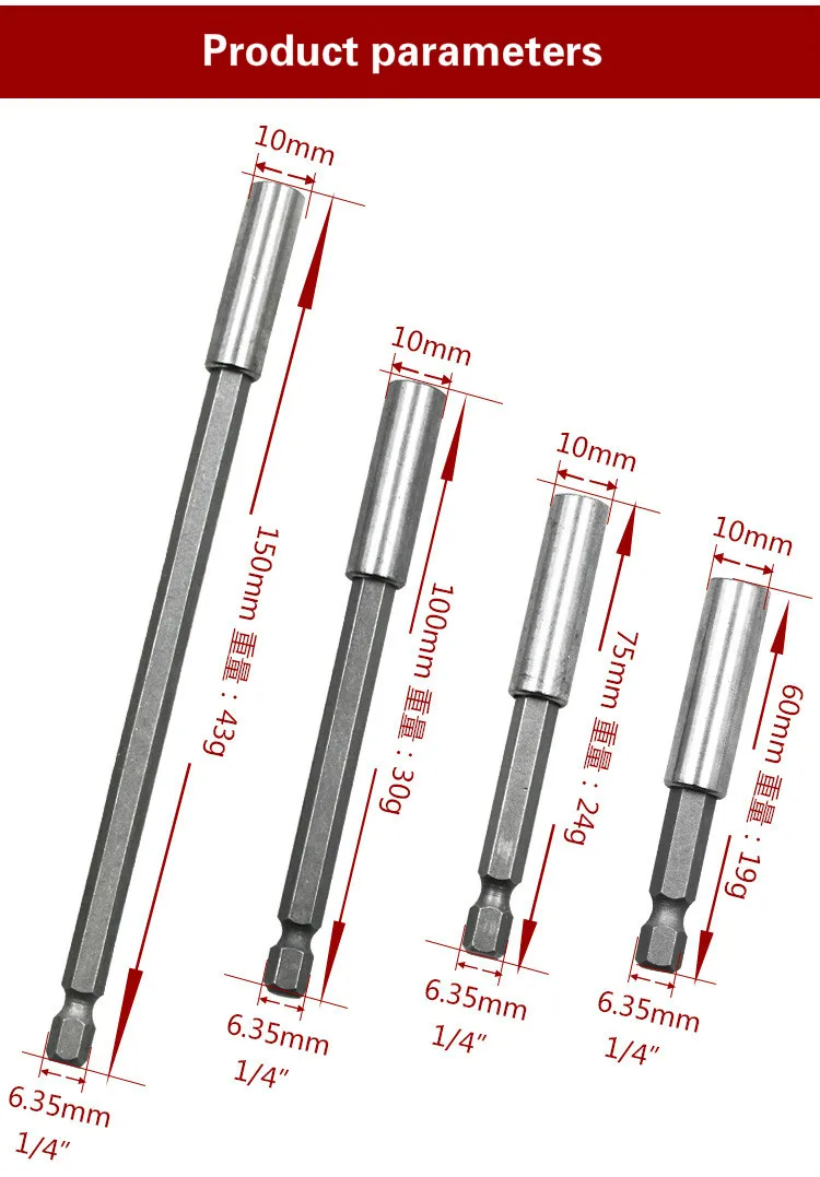 Perceuse D'extension Flexible,Extension De Foret Flexible,Tige Souple Hexagonale,Rallonge De Tournevis Flexible,Arbre