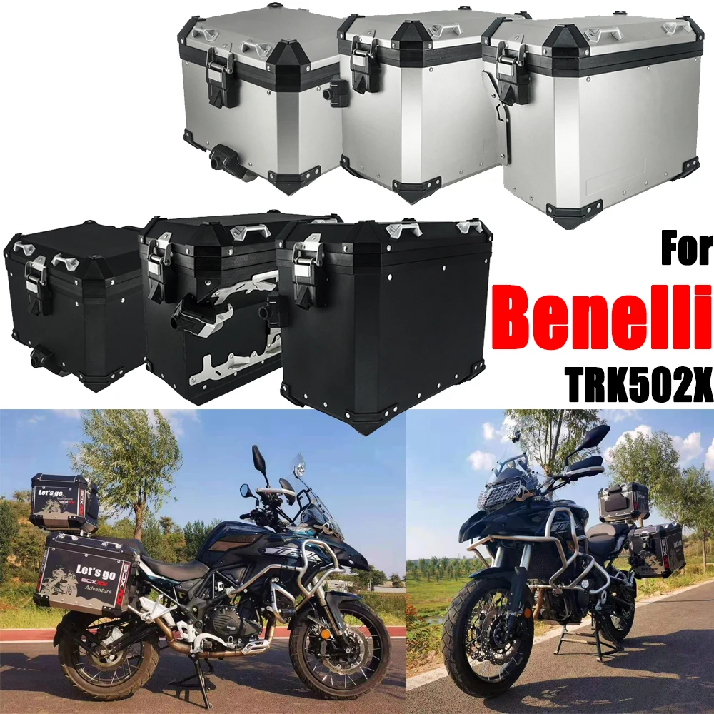 Motorcycle Panniers Top Case Aluminum For Benelli TRK502X TRK 502 X 502X Saddlebag Rack Luggage Box Stainless Steel Bracket Part