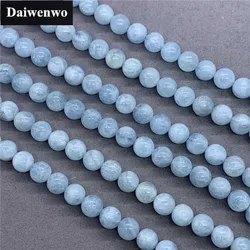 5A Ice Aquamarine Beads 6/8/10mm Round Natural Loose Stone Bead DIY Dreamcatcher