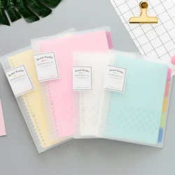 1Pc KOKUYO Loose Leaf Notebook Pastel Cookie New Lambency Series Plaid Ring Binder Notebook Inner Core A5 B5 A4 Diary Plan