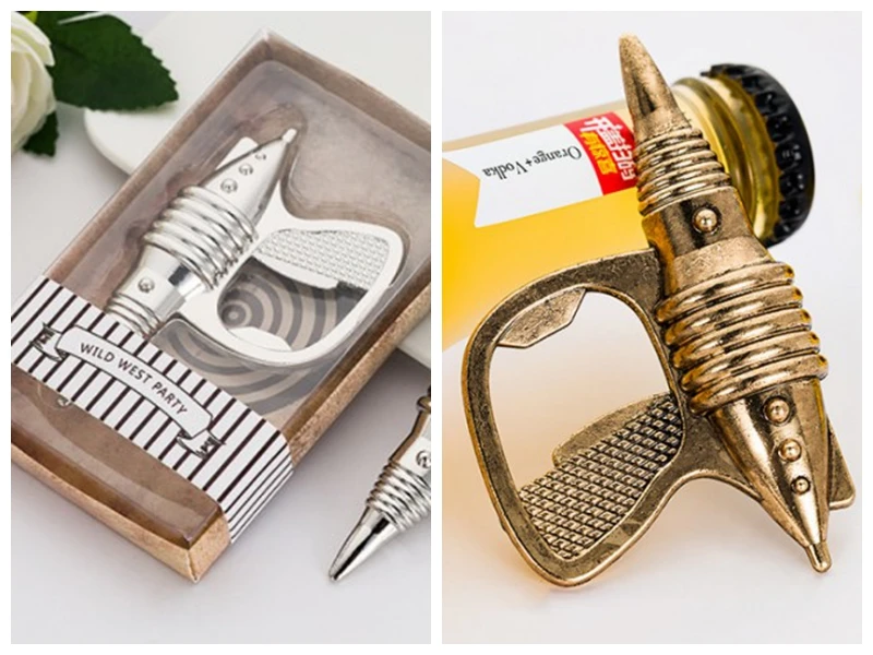 

(20 Pieces/lot) Pistol wedding favors of Gun Bottle opener favors for Silver and Gold Wedding decorations and Party Favors