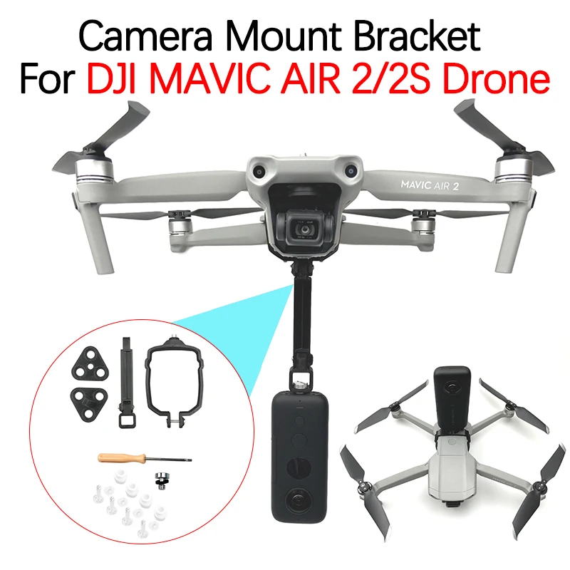 For DJI MAVIC AIR 2/DJI AIR 2S Drone Top Panoramic Sports Camera Mount Bracket Hanging Mount Holder GoPro/Insta360 Accessories