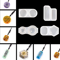 DM052 DIY Pendant Resin Silicone Mold Set Keychain Organ Chakra Casting Molds Epoxy UV Jewelry Craft Making Tools