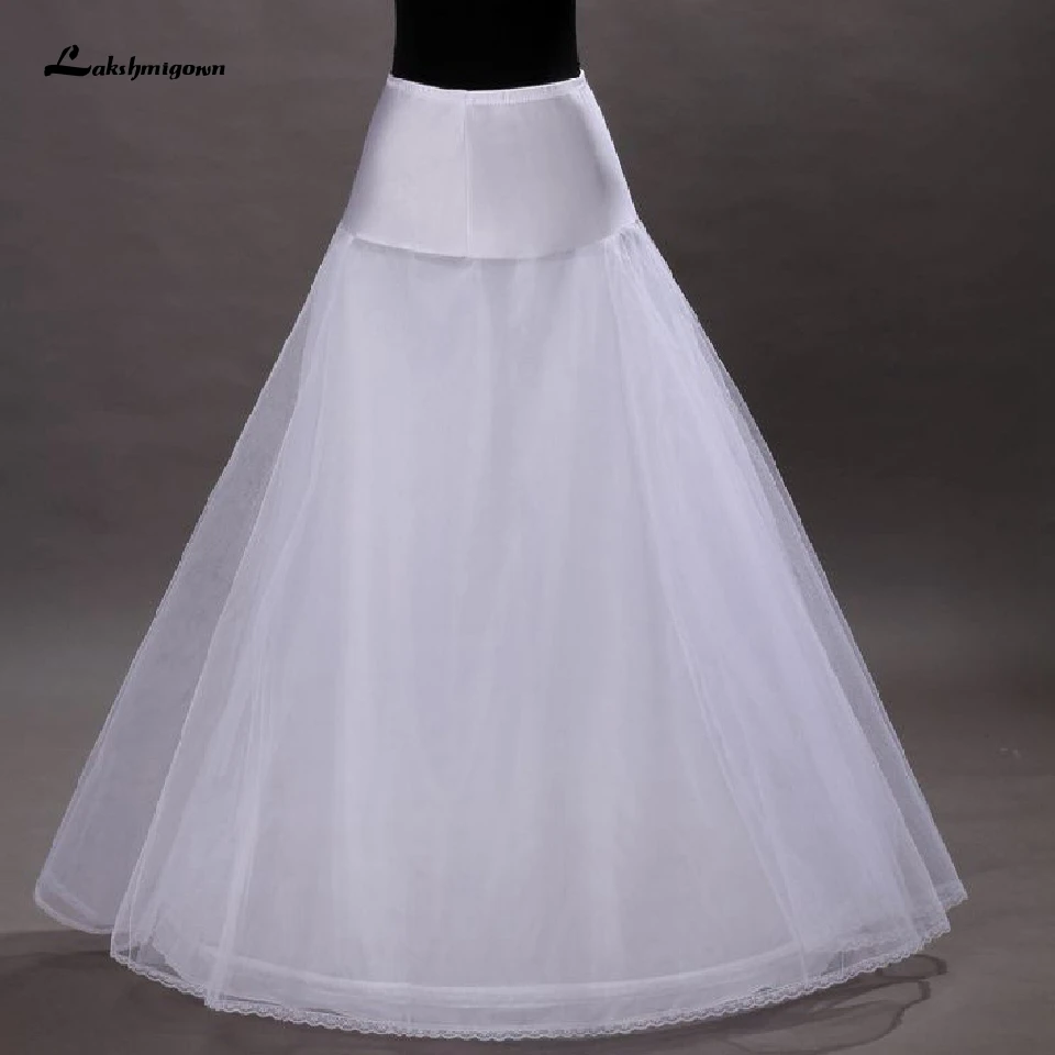 Lakshmigown White Tulle Underskirt A Line Petticoats Crinolina 2021 Wedding Accessoires de Mariage in Stocks