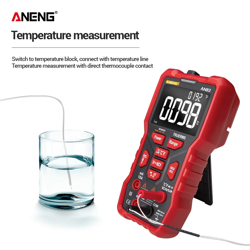 AN82 9999 conteggi multimetro digitale tester esr tester True-RMS automotive electric dmm transistor misuratori di picco test della resistenza