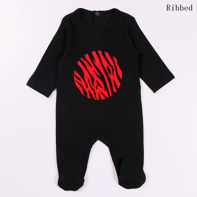 Baby romper pyjamas kids clothes long sleeves children clothing heart star baby overalls Ribbed boy girls clothes footies romper