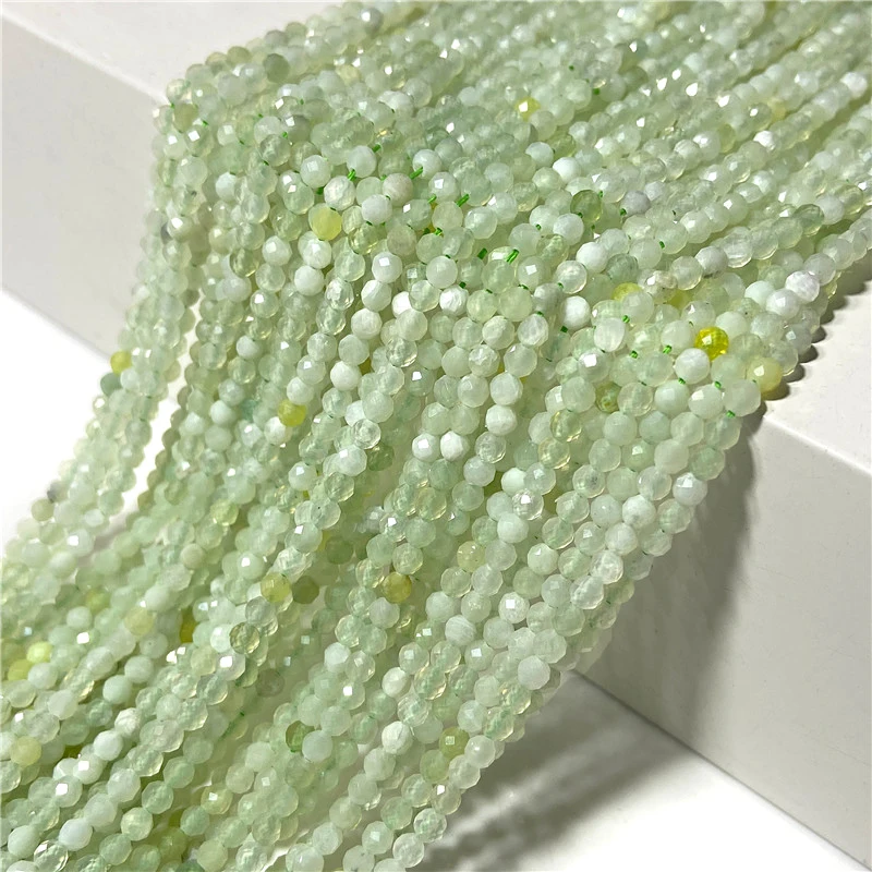 3 MM Natural Green Aventurine Amazonite Indian Agat Australia Labradorite Faceted Small Beads Wholesale Tiny Strand Bead For DIY