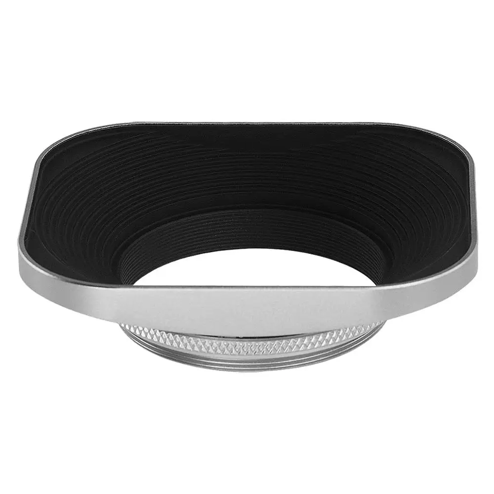 Haoge-cubierta de lente cuadrada de Metal, accesorio de 43mm con tapa para Voigtlander Nokton Classic 35mm f1.4 40mm f/1,4 MC SC VM, color plata