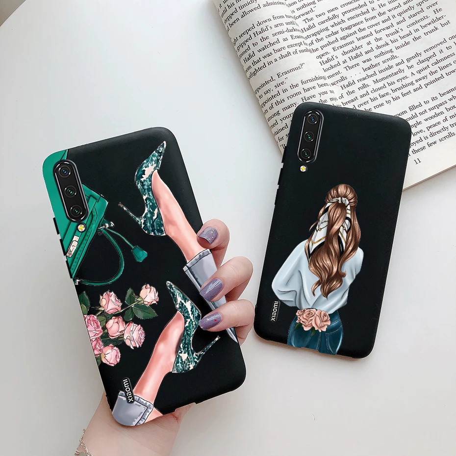 For Cover Xiomi Xiaomi Mi A3 MiA3 A 3 case Fashion Girls Painted Silicon soft Protective Phone Case For Xiaomi Mi A3 Back Cover