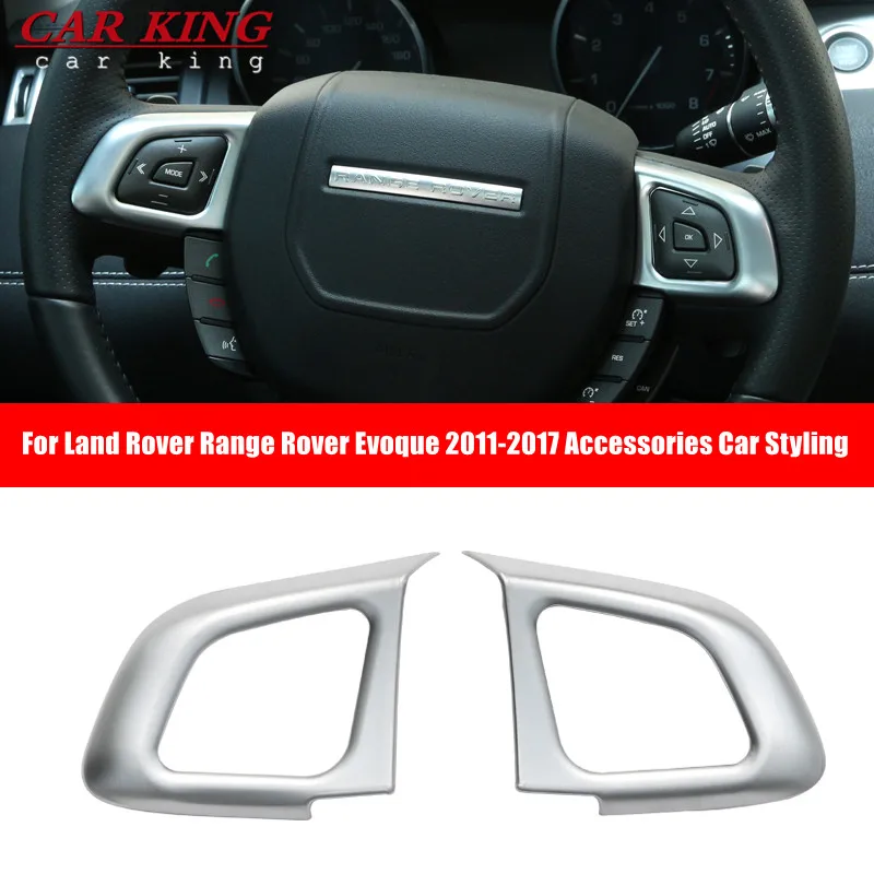 

ABS Chrome Steering Wheel Button Frame Cover Trim For Land Rover Range Rover Evoque 2011-2015 2016 2017 Car Styling Accessories