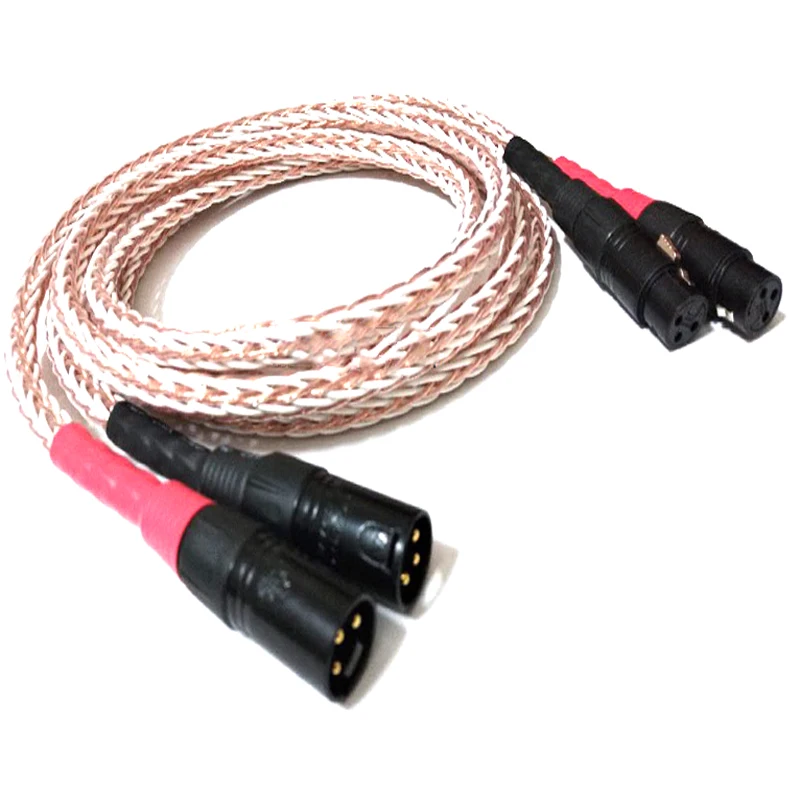 Hifi 8TC 7N OCC Pure Copper XLR Audio cable Balance cable XLR Cable Male to Female M/F Audio Cable