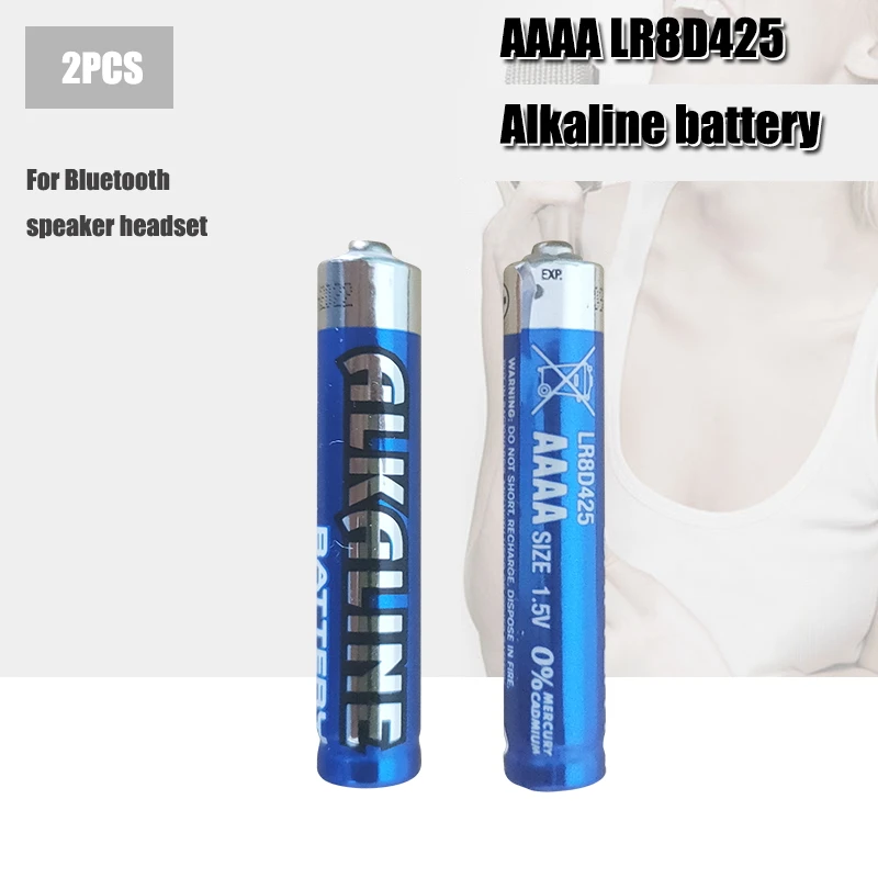 2PCS 1.5V Battery AAAA LR61 AM6 Alkaline Battery E96 LR8D425 MN2500 MX2500 4A For bluetooth earphone,alarm clock,toys