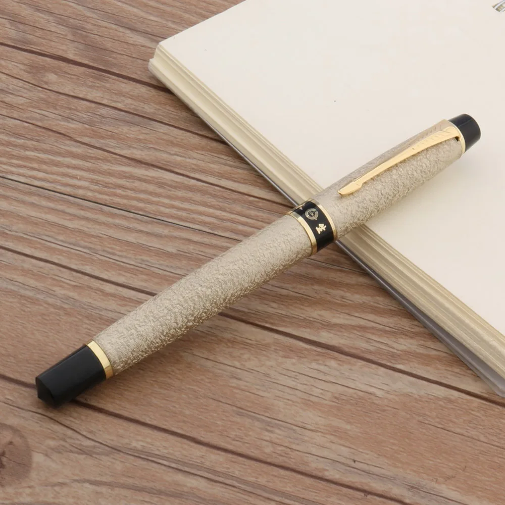 MATTE GOLDEN Office Feather Arrow decoration writing gift classic M nib Fountain Pen