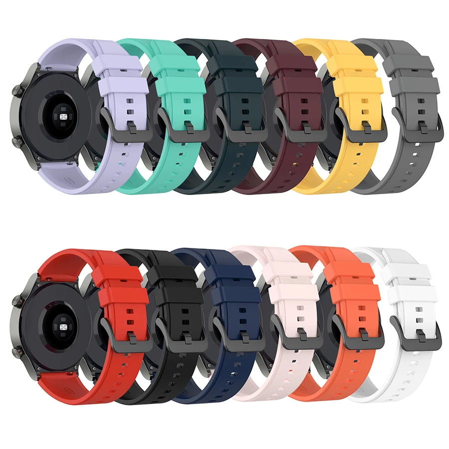 22mm Official Silicone Band For Huawei Watch GT 2 3 Pro Straps Original Watchband For Huawei GT2 GT3 GT4 Pro 46mm Wrist Bracelet