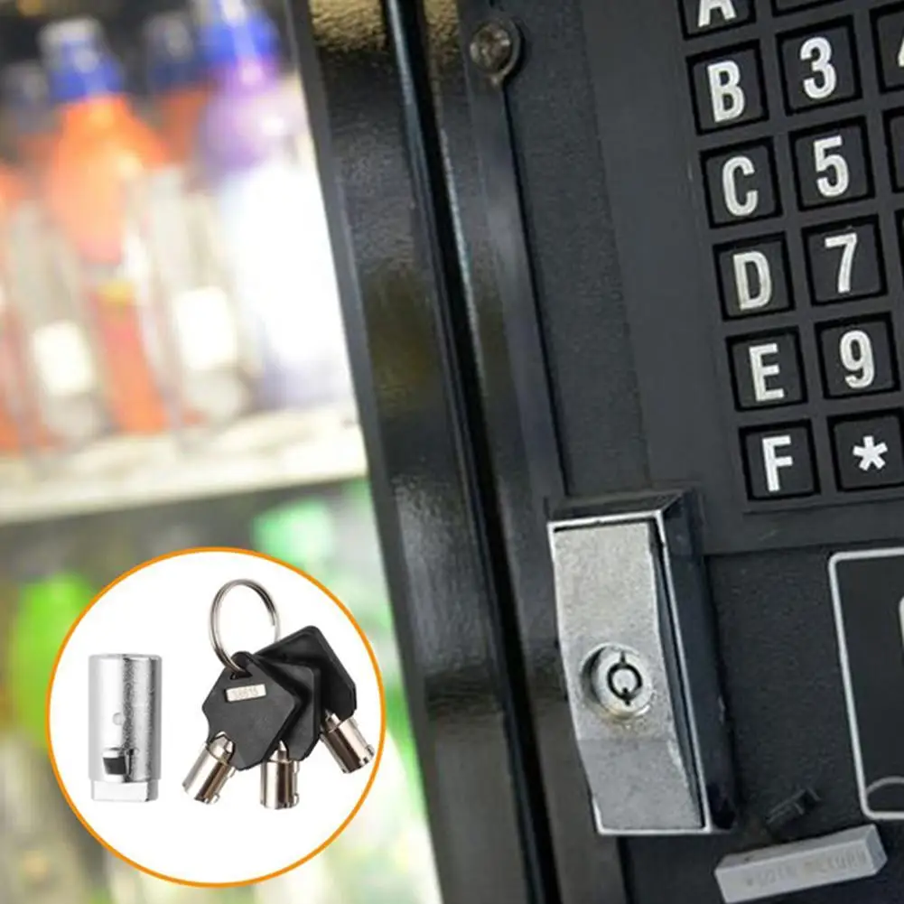 Tubular Key Cylindrical Lock Vending Machine Replacement Lock Cylinder 19mm Push Lock Cylinder