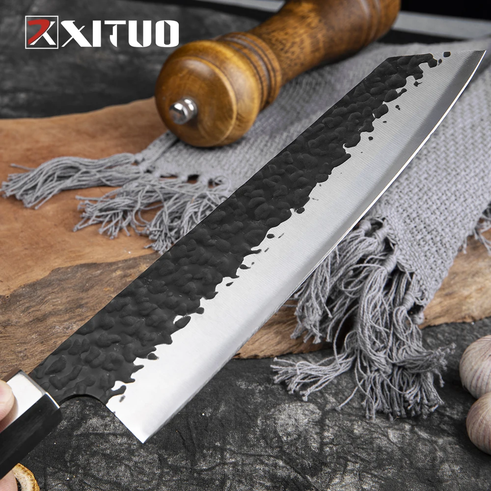 XITUO 8 Inch Kiritsuke Knife Octagon Handle Japanese Gyuto Knives Kitchen Chef pro Sharp Blade Salmon Tool New Gift