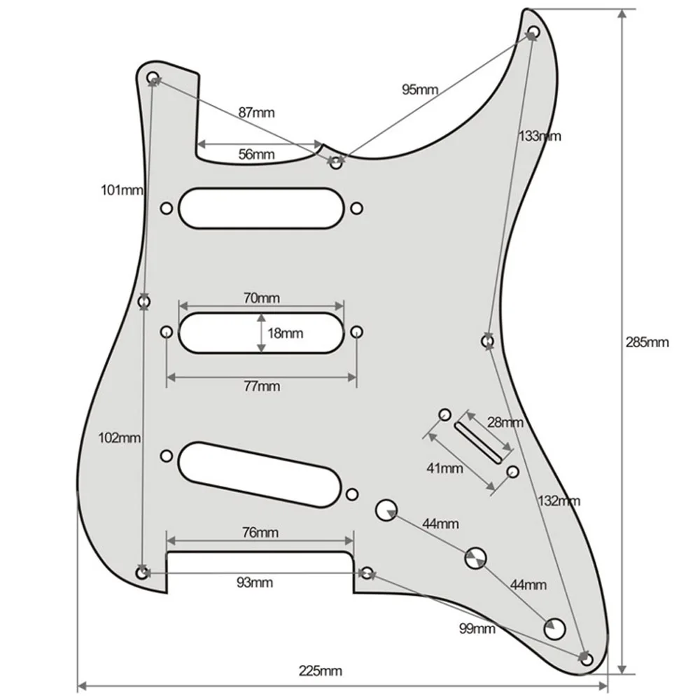 Black Pearl 8 Holes ST SSS Strat Guitar Pickguard with Screws USA Vintage ST Scrach Plate Fits for Fender Strat Electric Guitar