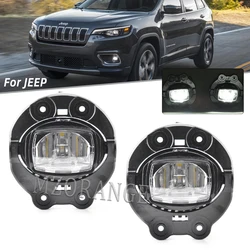 LED Fog Lights for Jeep Cherokee 2019 2020 2021 Headlights Fog Light Foglights Front Bumper Driving Lamp Car Parts 68410368AB