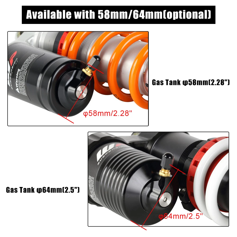 58mm 64mm WP Rear Suspension Gas Valve For KTM EXC 300 EXC 250 SX 125 SXF 450 EXCF 350 XC XCF XCW XCF-W Husqvarna TE 300 FE 450