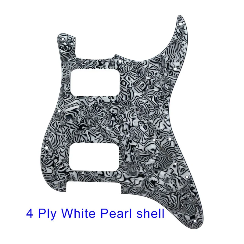 Pleroo-piezas de guitarra personalizadas, para 72 \'11, agujero de tornillo estándar St HH Humbuckers, golpeador de guitarra, sin agujeros de