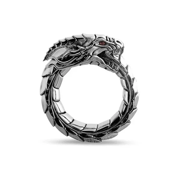 New Arrival Men\'s Ring Norwegian Mythology Fashion Dragon Shape Punk Ethnic Gift Ring Luxury Jewelry for Men Wholesale Trend