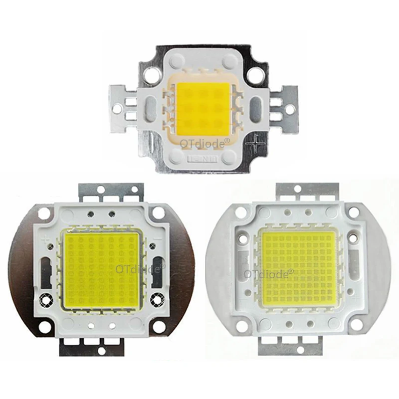 High Power LED Chip 1W 3W 5W 10W 20W 30W 50W 100W SMD COB Light Bead Warm Cold White Red Green Blue RGB Full Spectrum Grow Light