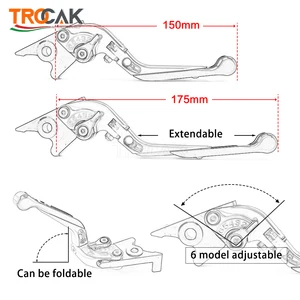Dobrável extensível Alavancas de embreagem do freio, acessórios da motocicleta, logotipo verde, Kawasaki Z750, Z 750, 2007-2012 8 principais vendas acelerador z750 - №7