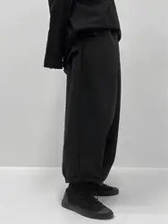 Pantalones de samurái negros para hombre, traje popular de diseño estilo Yamamoto, 21 años, Otoño e Invierno