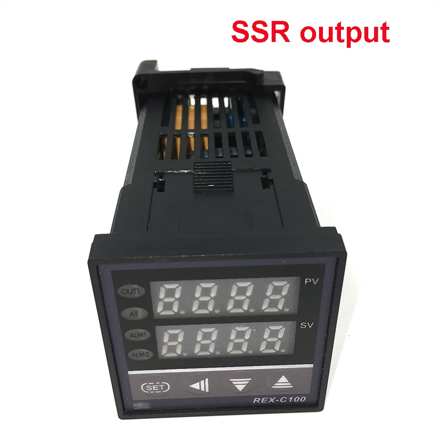 REX-C100 Digital PID Temperature Controller Thermostat Relay/SSR Output 1300C  K Type Thermocouple Probe Sensor Radiator SSR40DA