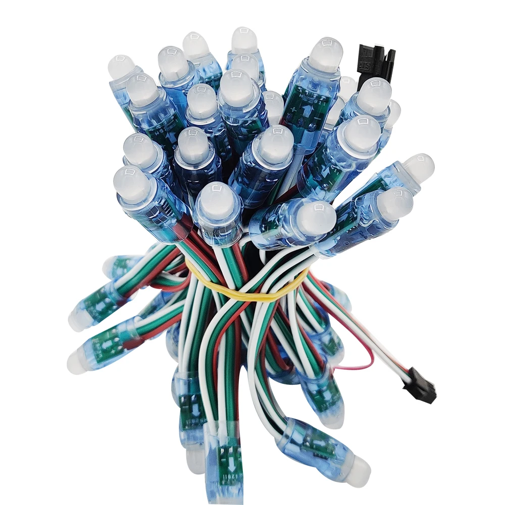 DC5V 12mm 50pcs LED WS2811 LED Módulo de pixel Luz String Digital RGB Full Color para decoração externa à prova d'água IP67