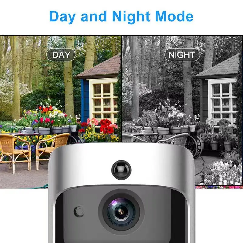 V5 Video Doorbell สมาร์ทไร้สาย WiFi Security ประตูเบลล์ภาพการบันทึก Home Monitor Night Vision Intercom ประตูโทรศัพท์