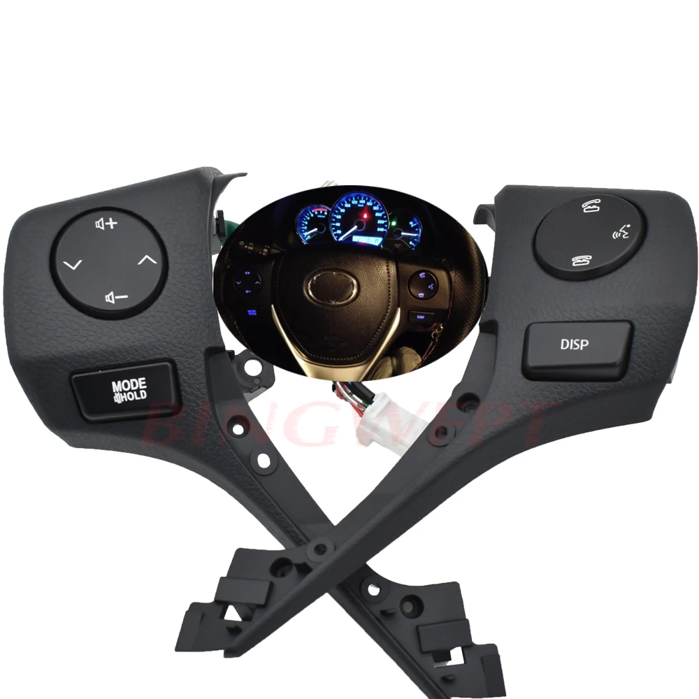 84250-02560 Buttons Bluetooth Phone Steering Wheel Audio Control Button For TOYOTA Corolla RAV4 2014 2015 Car Styling