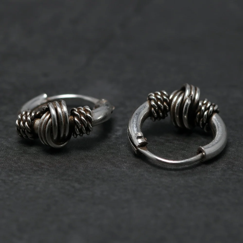 10 mm Ohrknochen-Ohrringe, 925er-Sterlingsilber, Creolen für Frauen, Ohrschnalle, kleine Ohrläppchen-Ohrringe, Herren-Retro-Punk-Schmuck – Detail 5
