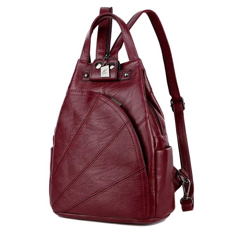 Zaino autunno e inverno donna 2021 nuovo stile coreano donna piccolo zaino moda cuciture borsa petto a tre usi