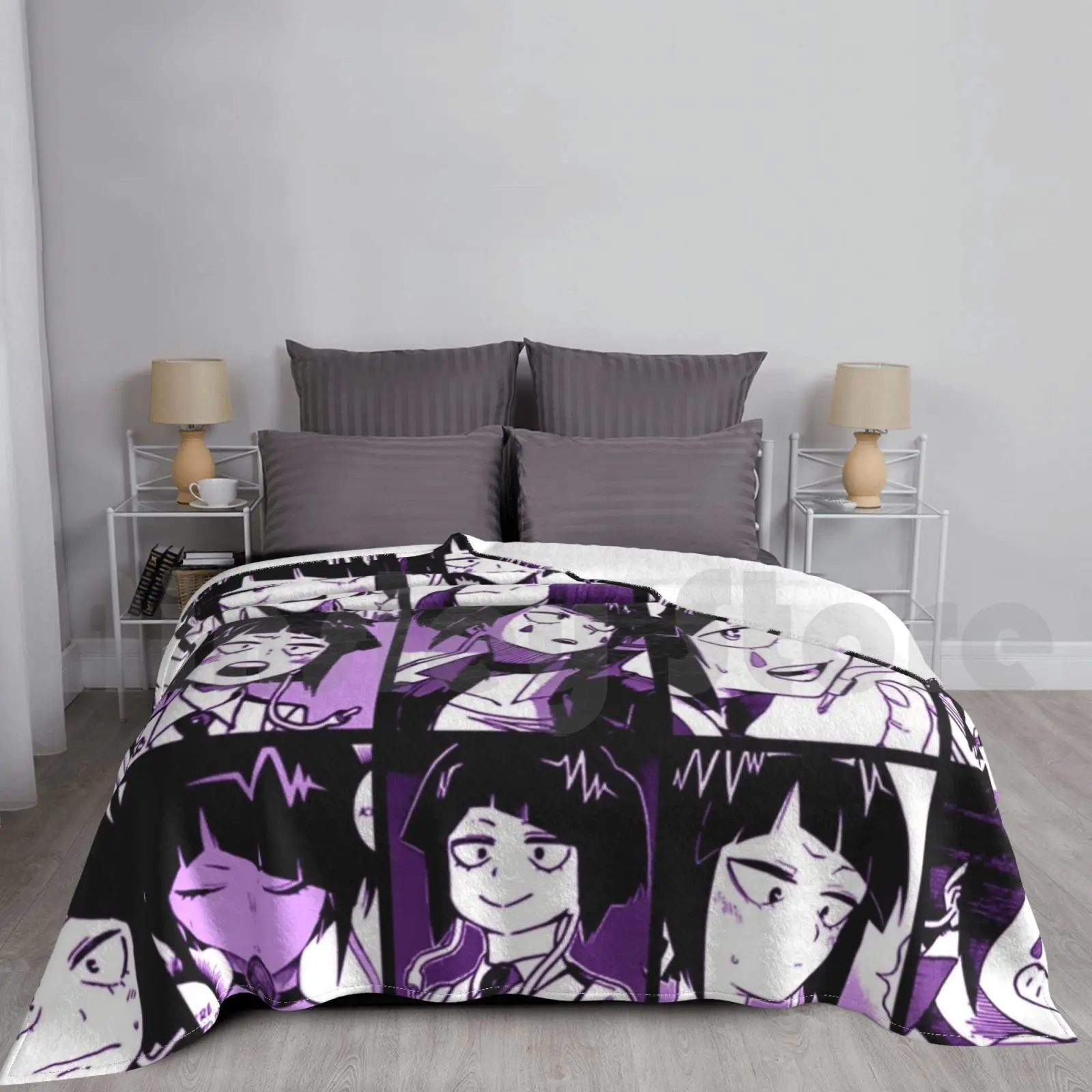 Jirou Kyouka Collage Blanket For Sofa Bed Travel Jirou Kyoka Boku No Hero Academia Collage Official Art Manga