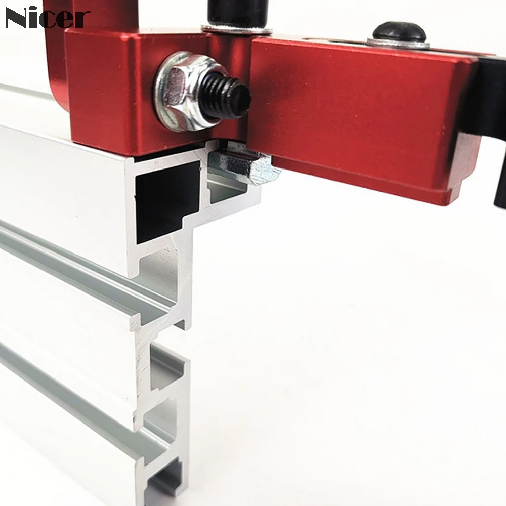 75mm Height With T-tracks Stop Miter Gauge Table Saw Aluminium Profile 75mm Height T-tracks Stopper Wood Working Tool