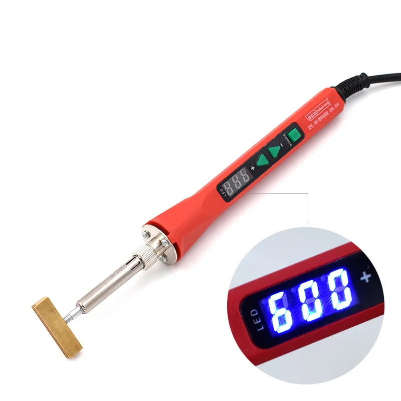 80W 100W Soldering Iron T Heads Copper With Hot Press Strip Internal Heating Welding Welder Household Repair Pyrography Tool