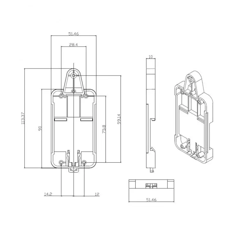 Sonoff DR DIN Rail Tray modulo domotico intelligente supporto per custodia su guida regolabile soluzione per centralino per prodotto Sonoff