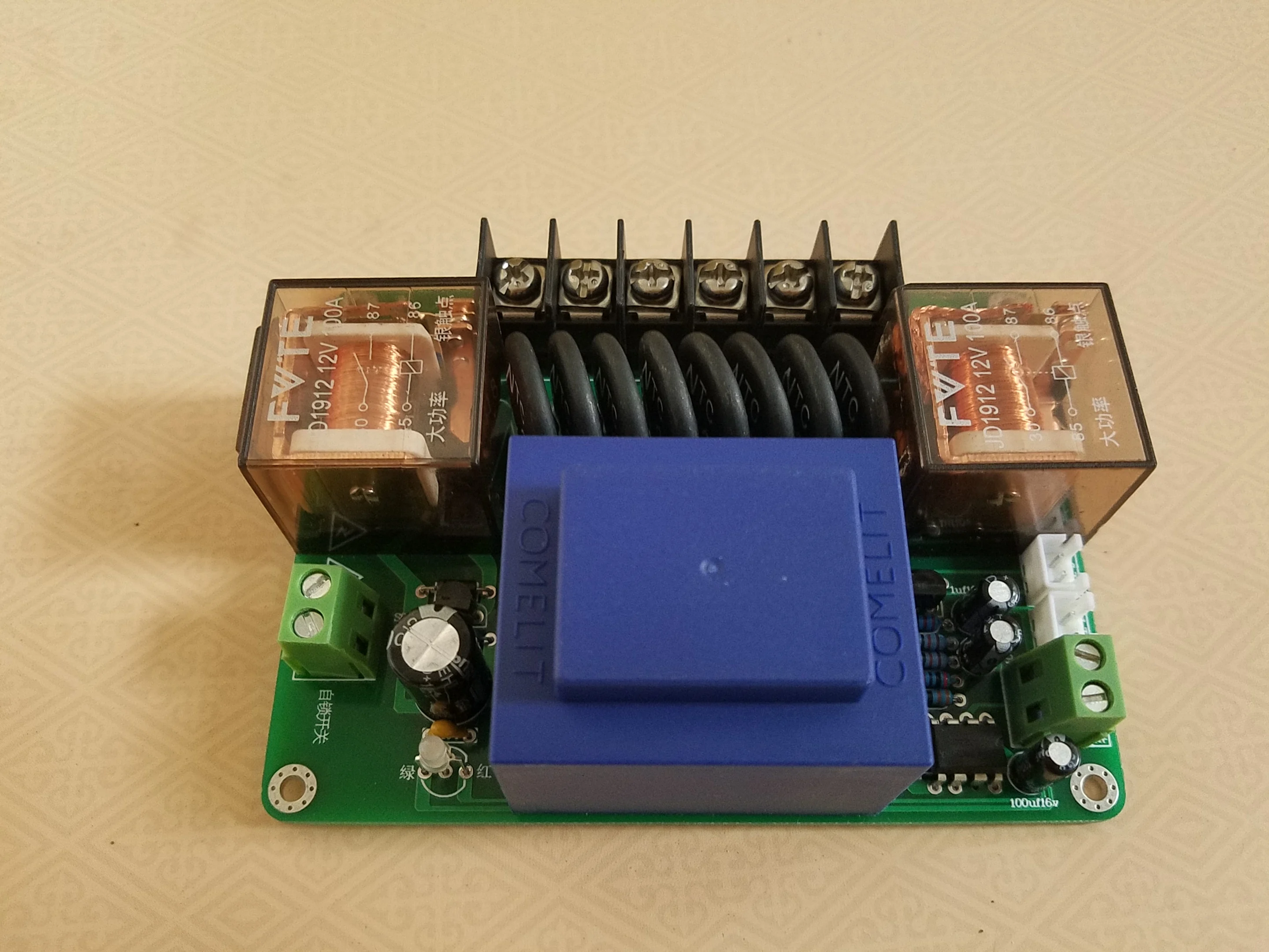 New high-power class A power amplifier power supply soft start board