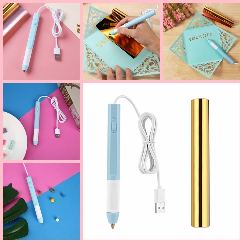 2.5Mm/2.8*0.35Mm Heat Foil Pen Combine Hot Foil Paper Can Be Used On Paper Leather Plastic Make Cards Diy Scrapbook Craft New