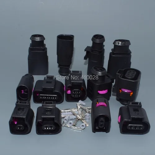 Imagen 2 del producto Worldgolden 2,3,4,6,8 pines macho hembra conector de arnés eléctrico cableado para VW Audi A4 A6 A8 Q5 Q7 2004 - 2009 1J 0973702