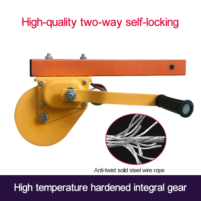 Air Conditioning 10/15/20m Lifting Tool Self-Locking Folding Crane Manual Winch Assembly Tool Installation Stainless Steel