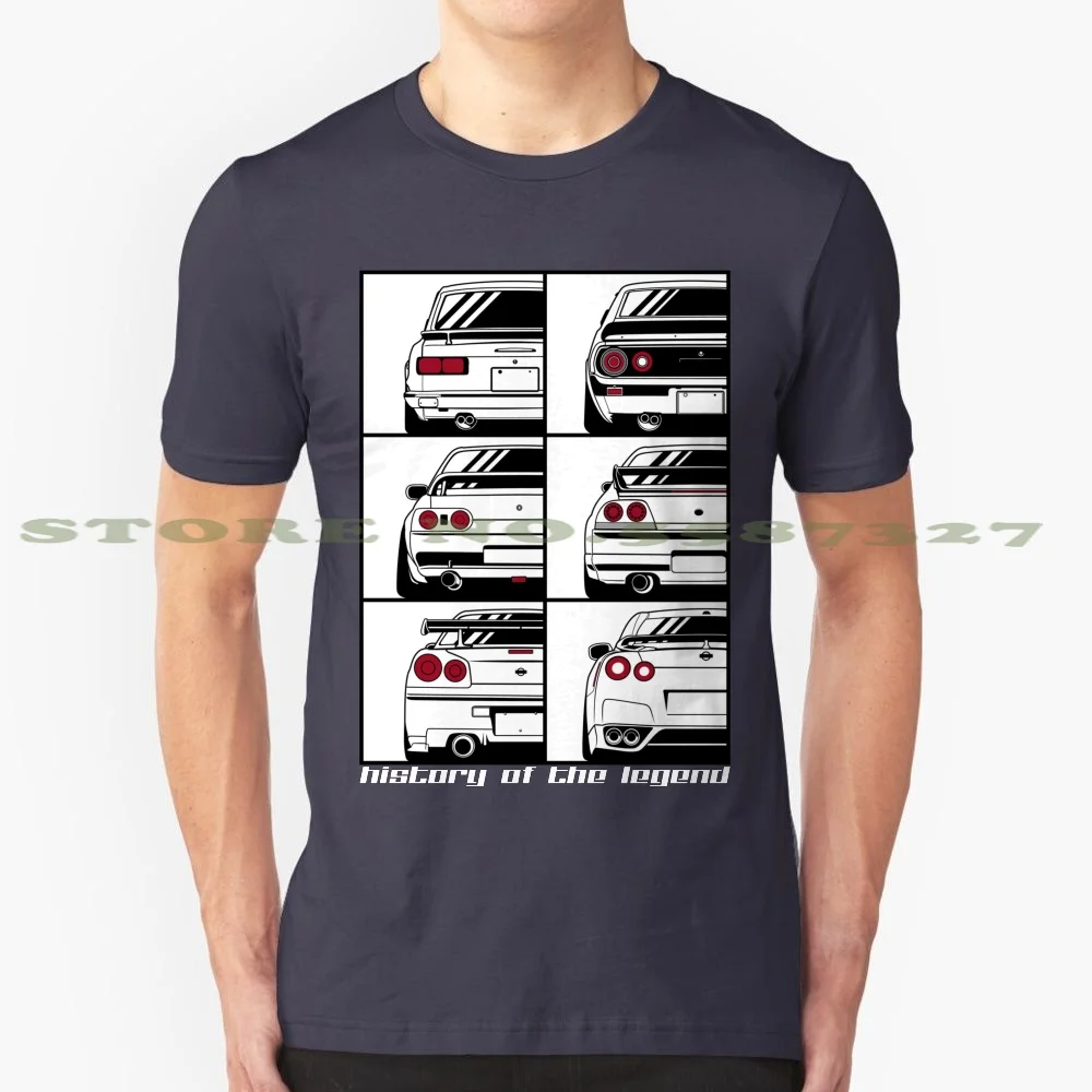 Skyline. History 100% Pure Cotton T-Shirt Cars Motors Automotive Vehicle Automobile Sportcar Japan Jdm Racing Race Datsun