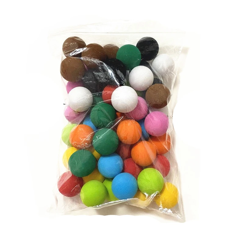 50pcs 30mm 10 Colors Golf Balls EVA Foam Soft Sponge Balls Golf/Tennis Training for Indoor Golf Practice Ball