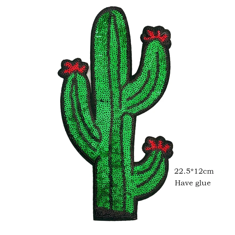 Embroidery The cactus Coconut trees Mend Patch Badges Clothing Accessories Wholesale Patches Iron on Patches for Clothing