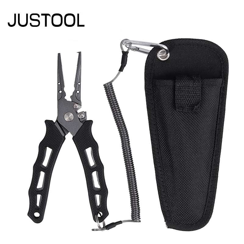 JUSTOOL Fishing Pliers Fishing Tools Line Cutter Multi-functional Knot Stainless Steel Scissors Hook Remover Fishing Equipment