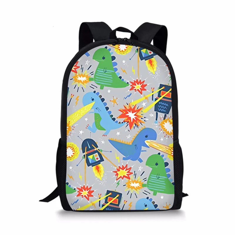 Cute Dinosaur Printing School Bags para crianças, meninos, meninas Cartoon Backpack, Kids Travel Schoolbag, Moda Mochila Escolar