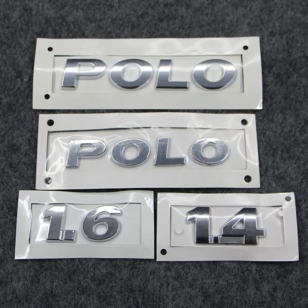 Apply to Polo 1.4 1.6 180 280 Trunk lettering Luggage compartment lettering silvery