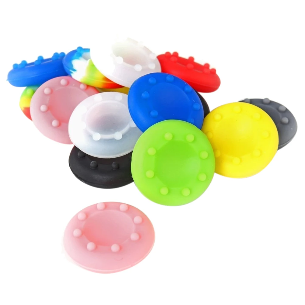 10 pz/set di gomma tappo in Silicone levetta levetta levetta analogica custodia pelle Joystick impugnature per PS4 PS3 PS2 XBOX 360