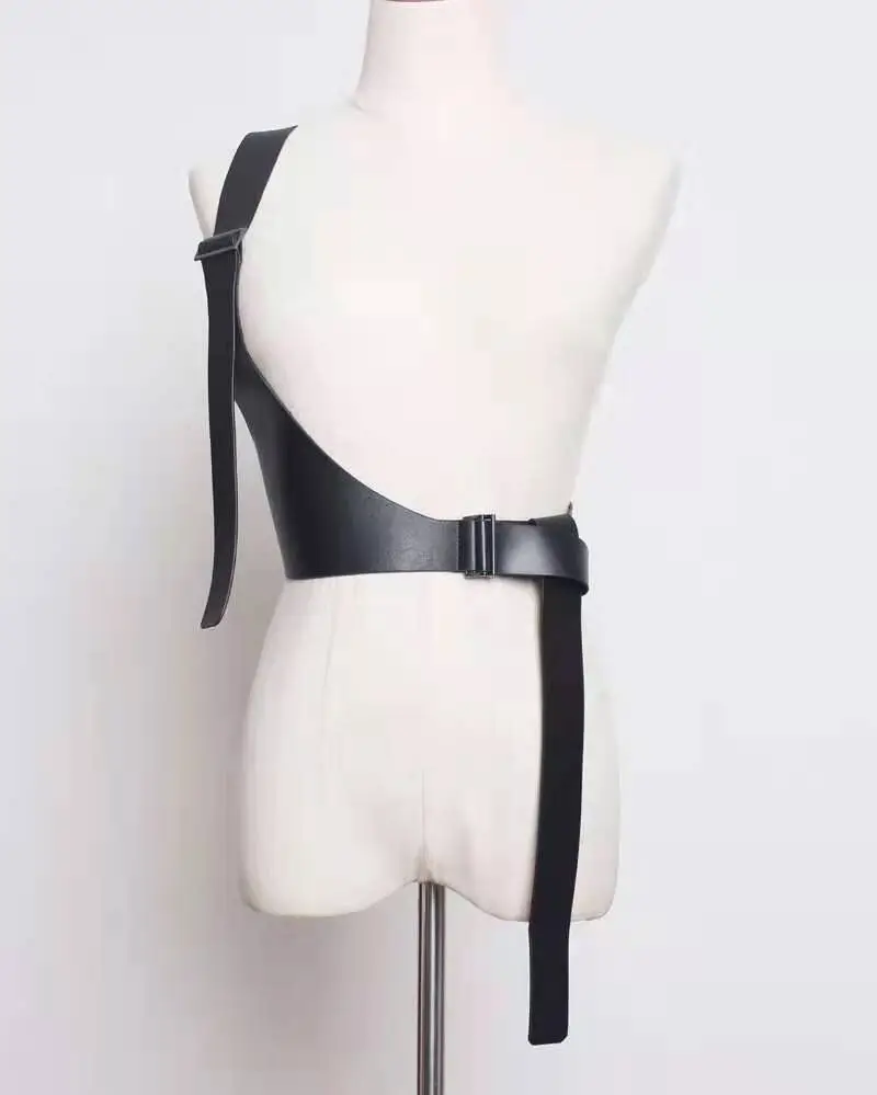 Women Peplum Belt Female Skirt Leather Waist Belts Fashion Ladies Black Bow Wide Harness Dresses Designer Waistband Harness Body